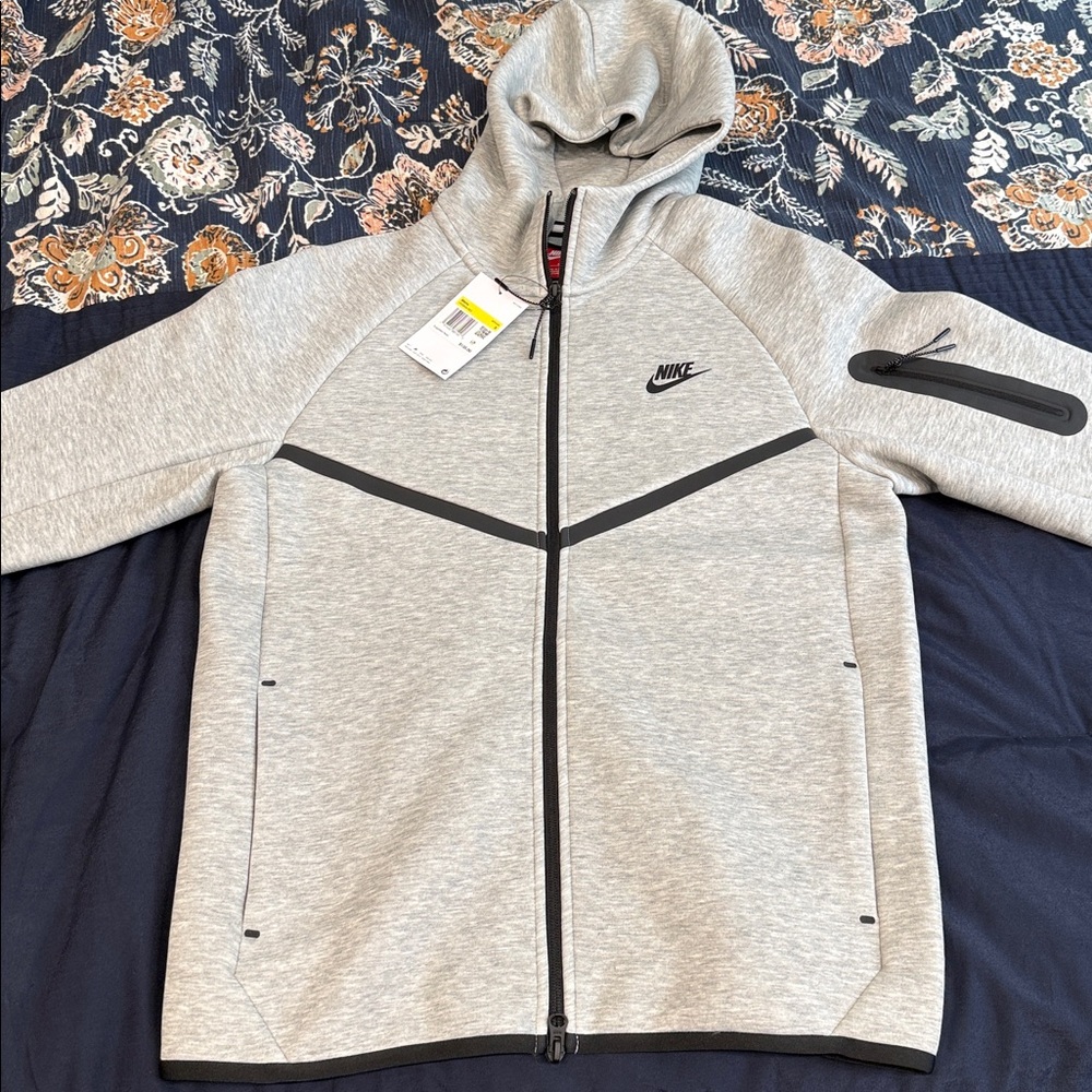 Nike Light Gray Tech Fleece Hoodie